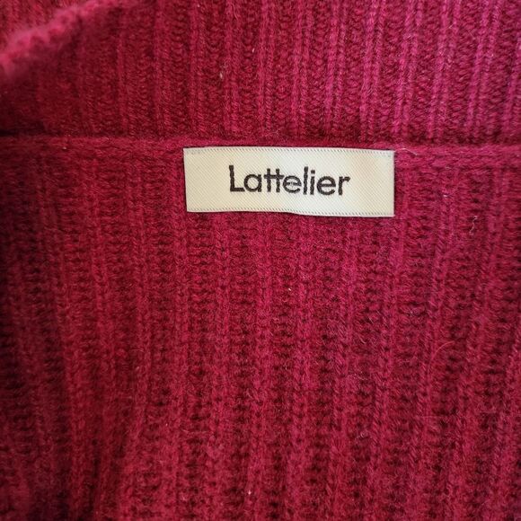 Lattelier Camel Hair Blend Oversized Cardigan Size Small - Picture 5 of 7